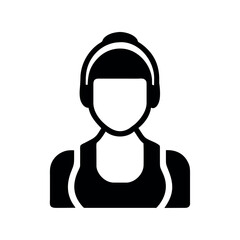 woman with headphones icon