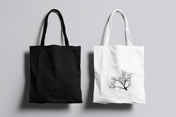 background grey mockup bags tote black white up high advertising bag blank branding buy canvas carry clean clothes consumer cotton client design eco ecology empty fabric fashion grocery