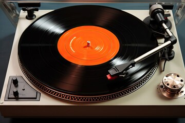 record vinyl player vintage music turntable entertainment phonograph gramophone retro audio cartridge electronic equipment flier arm beat black obsolete old rock macro