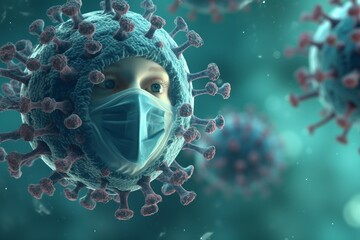 coronavirus outbreak pathogen affecting respiratory tract covid 19 infection concept pandemic viral human 3d illustration virus abstract china fever disease medicals health vaccine flu epidemic - obrazy, fototapety, plakaty