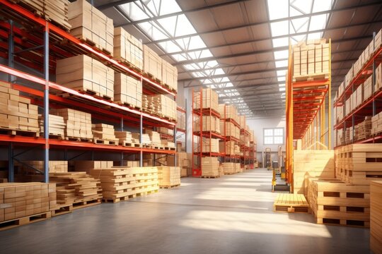 illustration 3d concept delivery repair construction timber variety warehouse industry storage industrial distribution interior business store storehouse factory indoor transportation stock