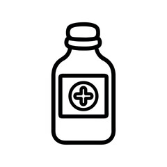 medicine bottle icon illustration