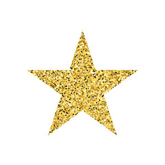 Obraz premium Golden glitter luxury star