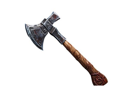 axe on an isolated transparent background