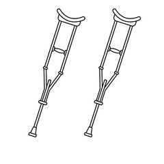 set of crutches