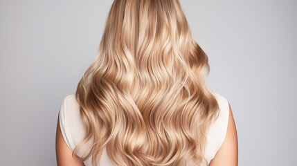 Fototapeta premium ブロンドヘアの女性の後ろ姿