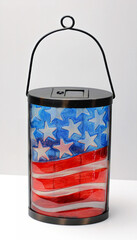 Hanging Solar Lantern Outdoor Decorative Waterproof Led Solar American Flag Light