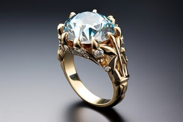Crystal clear gemstones set in a vintage inspired ring