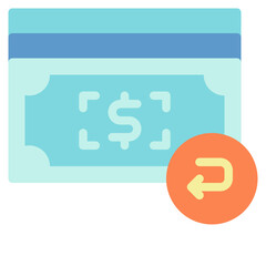 refund flat icon