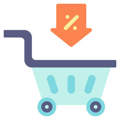 shopping cart flat icon