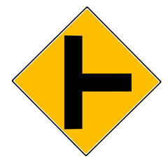 crossroads on the right sign
