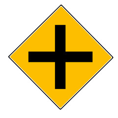 crossroads intersection sign