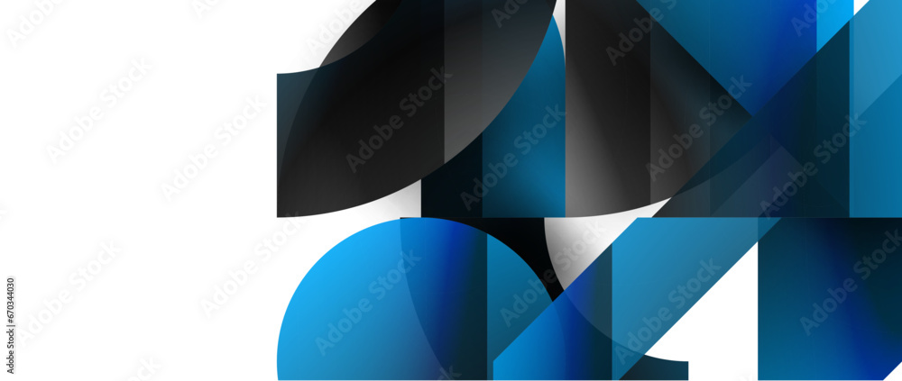 Poster captivating vector illustration - geometric, minimalist, abstract background adorned with circles an