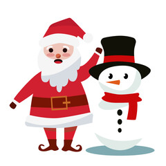 christmas tree with santa claus, santa claus set, santa claus and snowman