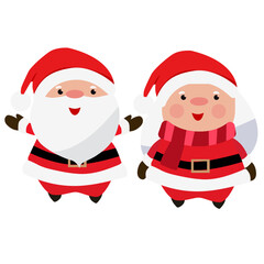 christmas tree with santa claus, santa claus set, santa claus and snowman