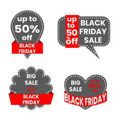 Black friday banners in flat design