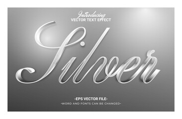 Shining Silver Text, A Timeless and Classic Design