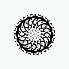 Circular Art Pattern. Ornamental, Decoration Symbol - Vector. 