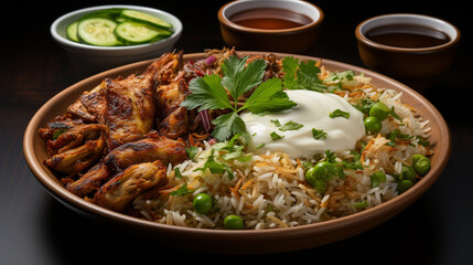 Fototapeta premium chicken and rice
