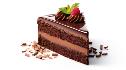 美味しそうなチョコレートケーキピース