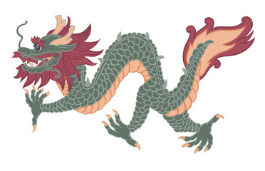 Chinese new year flying dragon