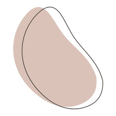 abstract blobs brown and outline for background