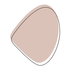 abstract blobs brown and outline for background