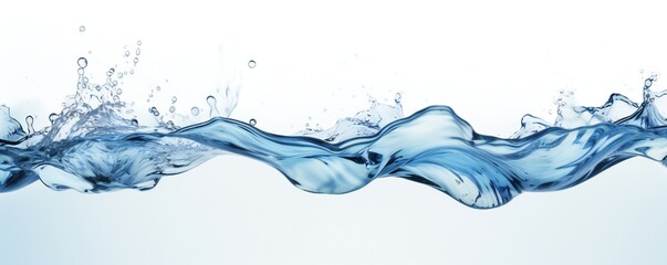 Fototapeta premium Fresh water background element minimalist style on white background Generative AI