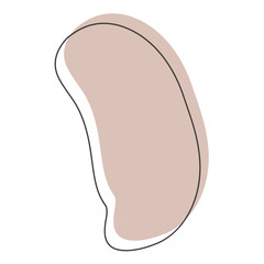 abstract blobs brown and outline for background
