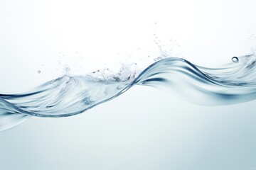 Fresh water background element minimalist style on white background Generative AI