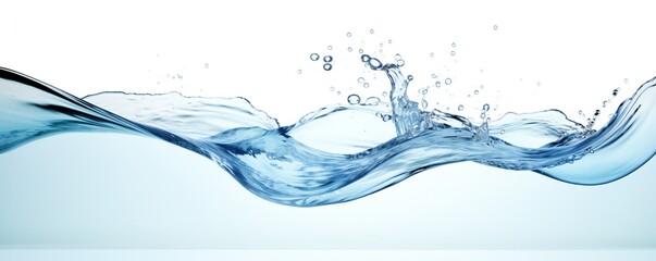 Fresh water background element minimalist style on white background Generative AI