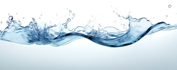 Fototapeta premium Fresh water background element minimalist style on white background Generative AI