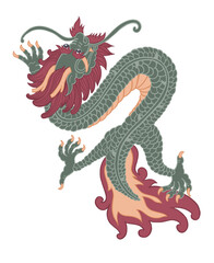 Chinese new year flying dragon