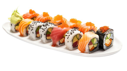 sushi Japanese food on the transparent background - Powered by Adobe