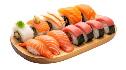 sushi Japanese food on the transparent background