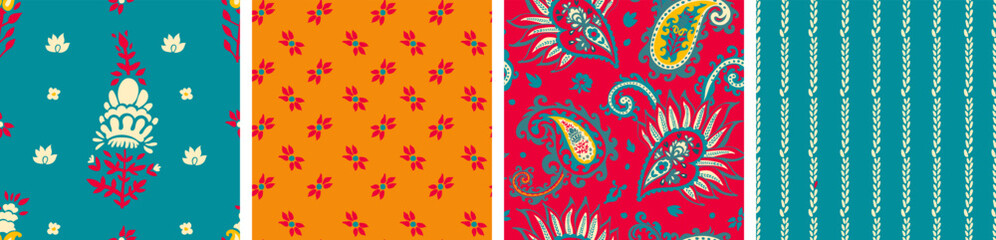 Seamless pattern collection Paisley