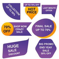 Colorful shopping sale banner template, discount sale banner collection set