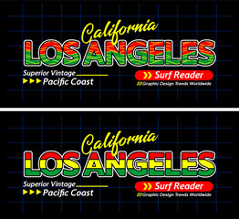 Los Angeles urban line lettering sports style vintage college, typography, for t-shirt, posters, labels, etc.