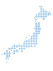 日本　地図　円　ドット　アイコン