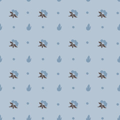 Blue and beige seamless pattern