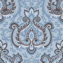 Blue and beige seamless pattern