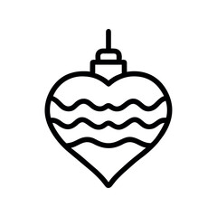 Obraz premium christmas ball heart icon