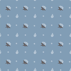 Blue and beige seamless pattern