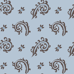 Blue and beige seamless pattern