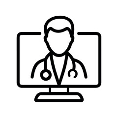 digital doctor icon