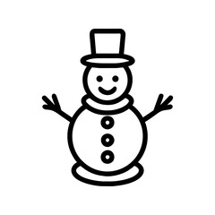 snowman icon illustration