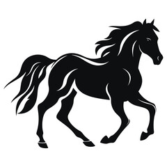 Horse Silhouette Logo. SVG Vector Illustration