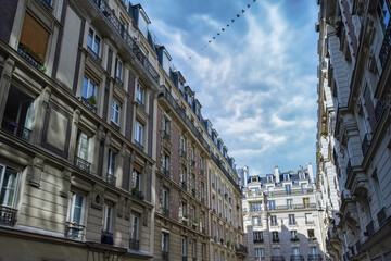 Paris, typical facade in Montmartre