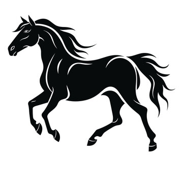 Horse Silhouette Logo. SVG Vector Illustration