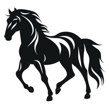 Horse Silhouette Logo. SVG Vector Illustration